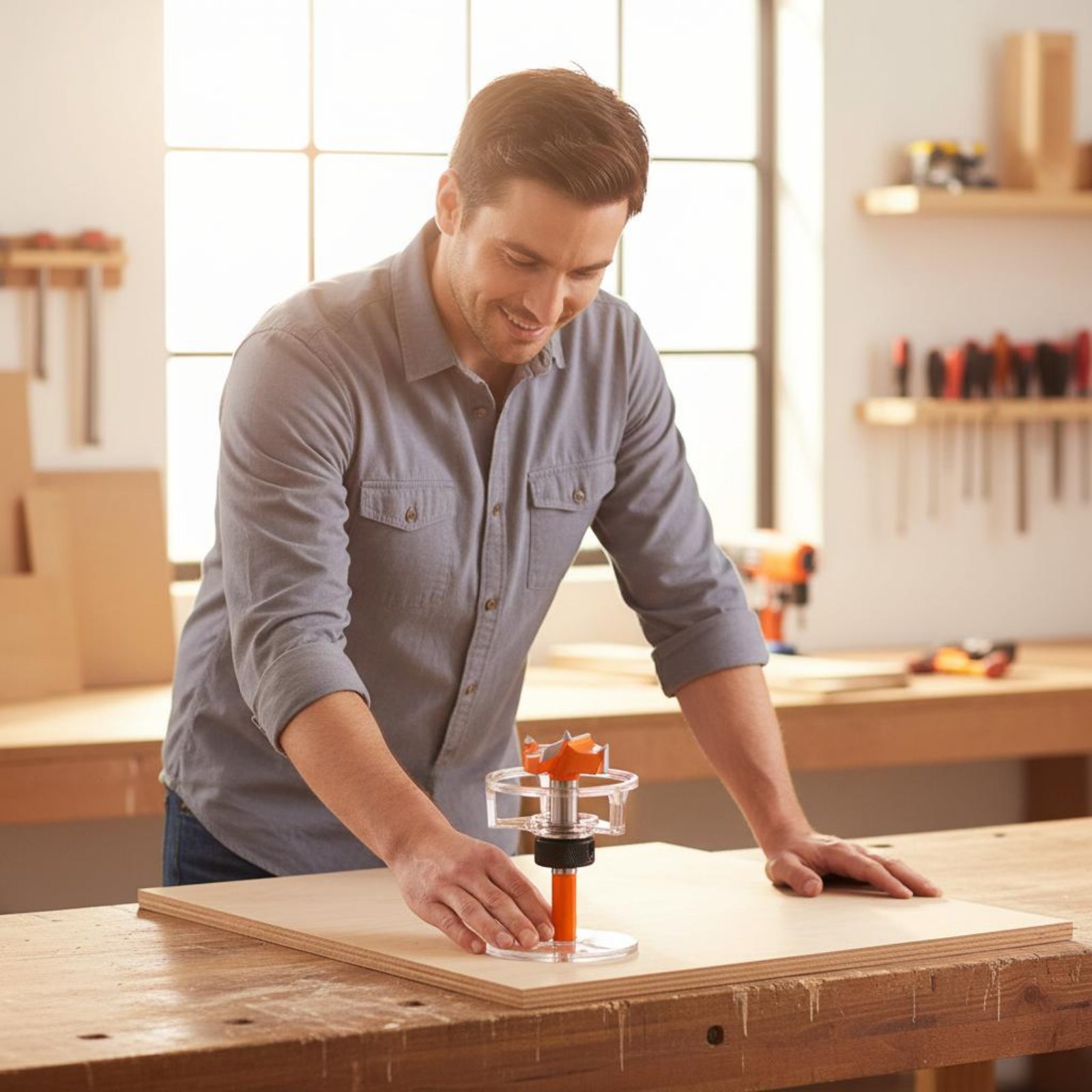 Woodworking Drill - Jig Pengeboran Lubang 35mm, Alat Pemotong