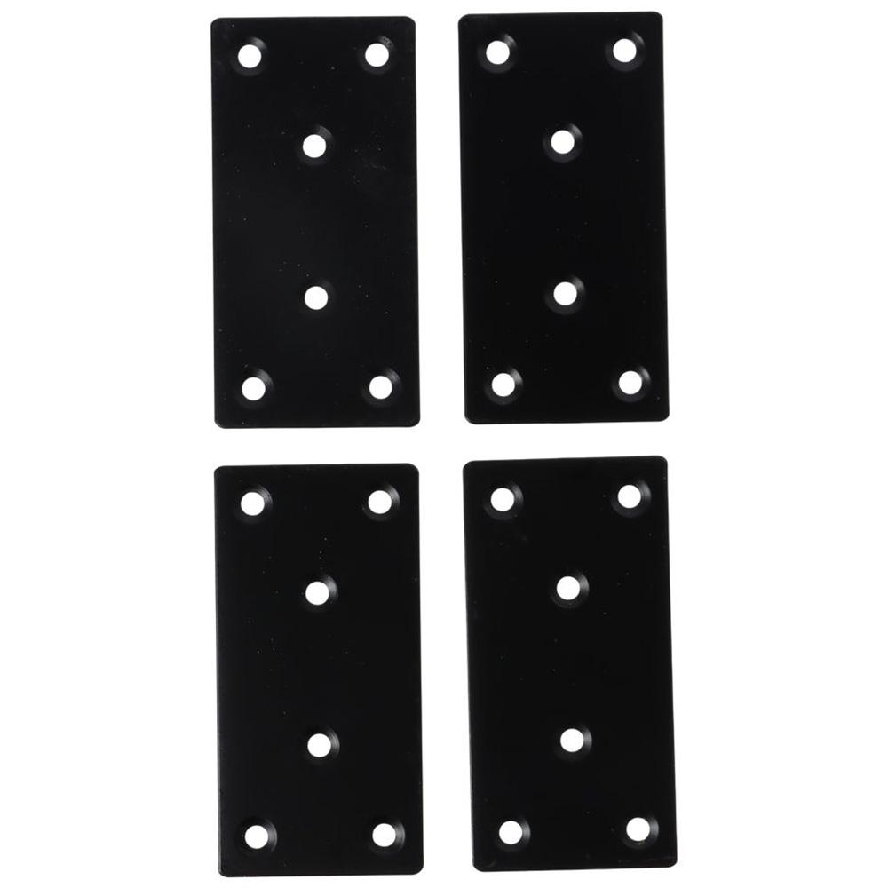 Woodworking X Brace - 4 Buah Pelat Perbaikan Datar Hitam