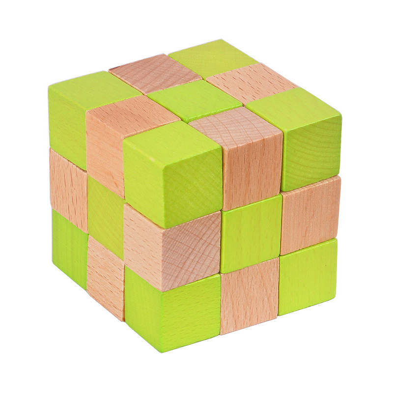 Woodworking Game - Teka-teki Kubus Ular Kayu Latihan Logika