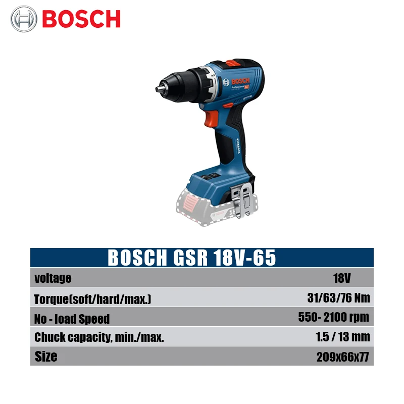 Bosch GSR 18V-65 Bor Listrik T - Woodworking Drill ulasan dan harga
