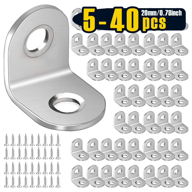 5-40 Buah Braket L Baja Tahan  - Woodworking X Brace ulasan dan harga