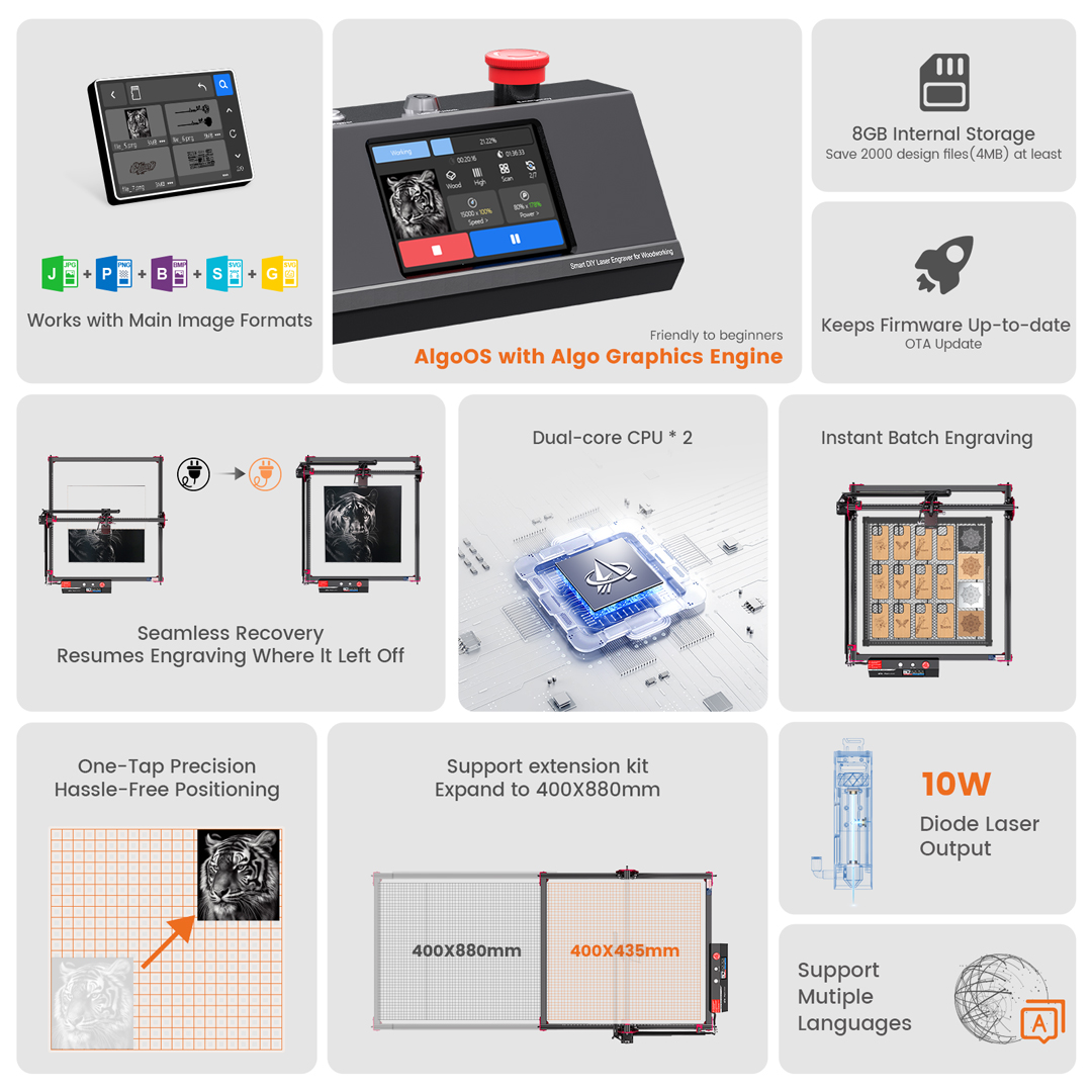 AlgoOS KIT pemotong pengukir L - Woodworking Essential Tools ulasan dan harga