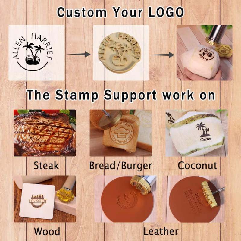 Stempel Besi Logo Personalisas - Woodworking Logo Design ulasan dan harga
