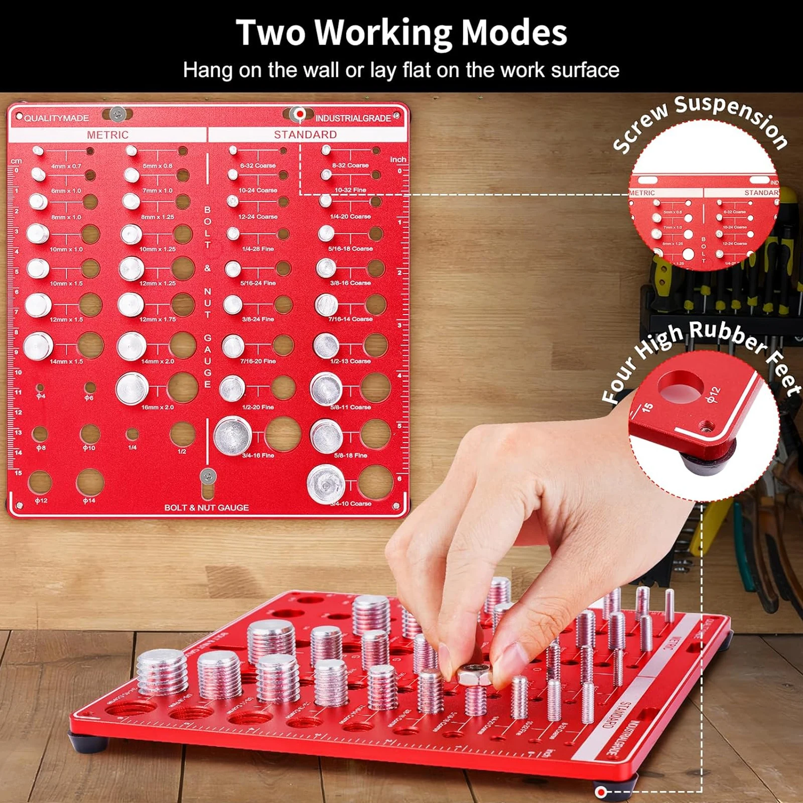 Set Pengukur Ulir Mur dan Baut - Woodworking Essential Tools ulasan dan harga