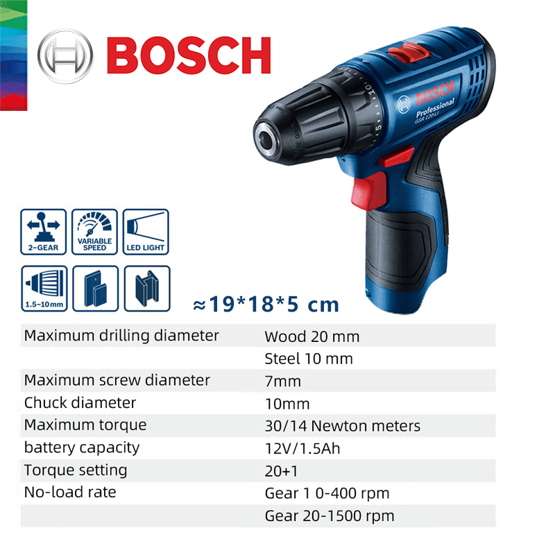 Bosch GSR 120-LI 12V Bor Listr - Woodworking Drill ulasan dan harga