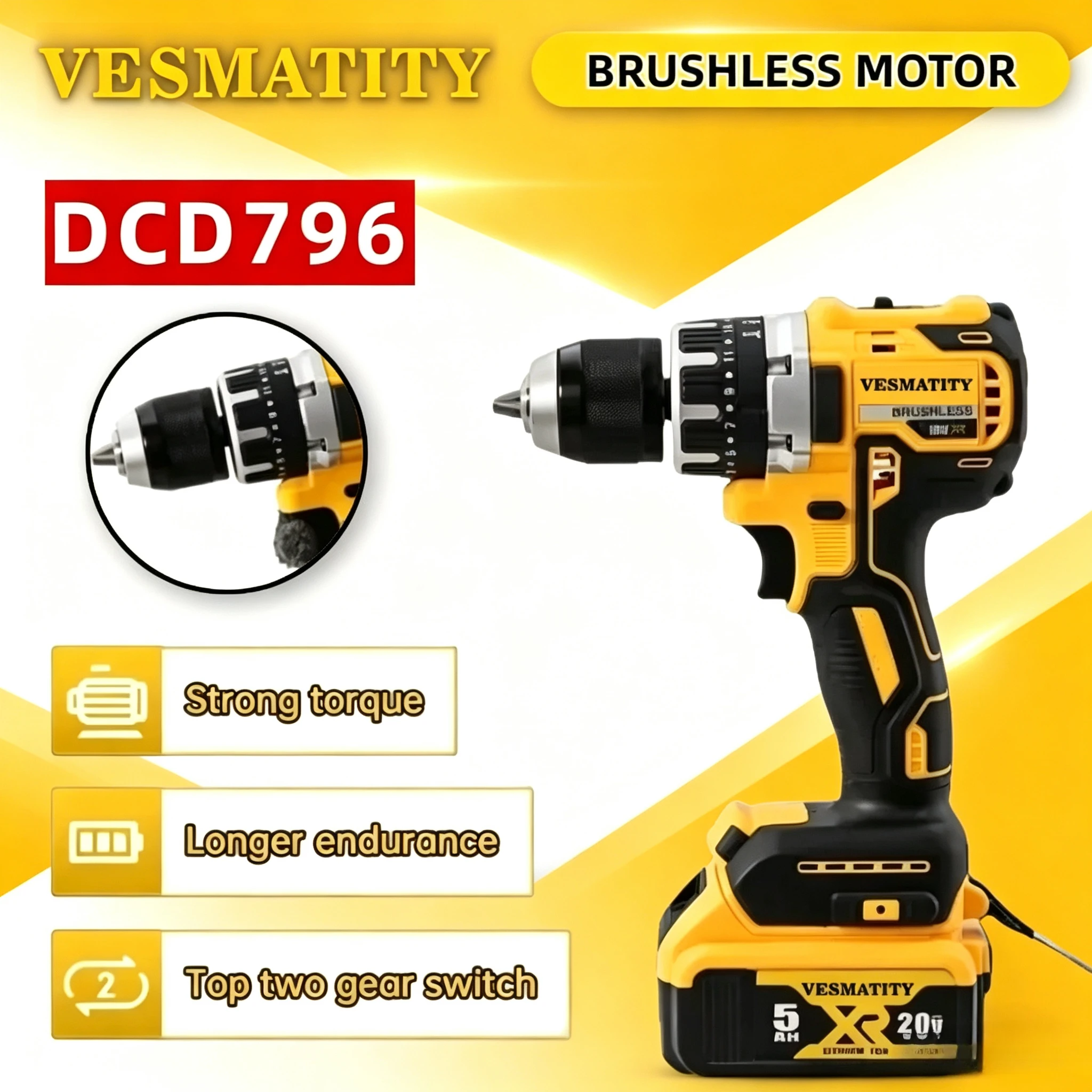 DCD796 Bor Listrik Tanpa Kabel - Woodworking Essential Tools ulasan dan harga