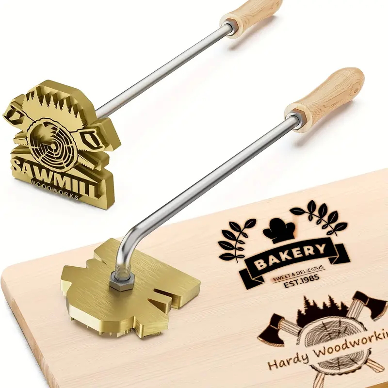 Stempel Besi M8 Custom Brandin - Woodworking Logo Design ulasan dan harga