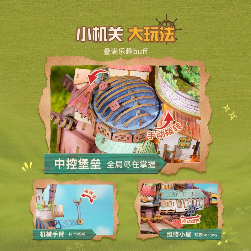 Kapal Perjalanan Asli Howl's M - Woodworking Game ulasan dan harga